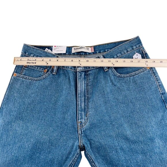 Levis 505 Straight Fit Jeans Size 36x32 Blue Denim - Picture 3 of 6